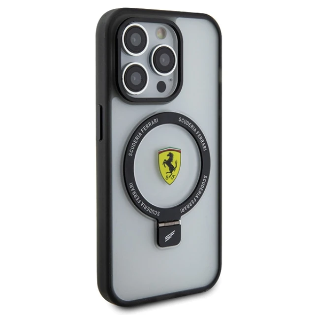 Чехол Ferrari Ring Stand 2023 Collection для iPhone 15 Pro Transparent with MagSafe (FEHMP15LUSCAH)