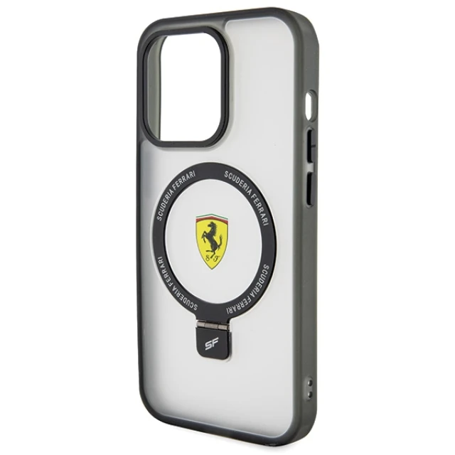 Чехол Ferrari Ring Stand 2023 Collection для iPhone 15 Pro Transparent with MagSafe (FEHMP15LUSCAH)