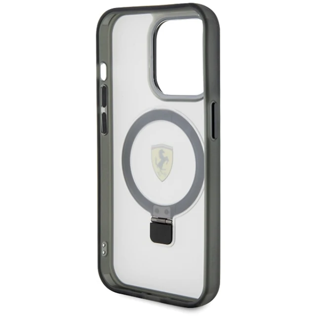 Чехол Ferrari Ring Stand 2023 Collection для iPhone 15 Pro Transparent with MagSafe (FEHMP15LUSCAH)