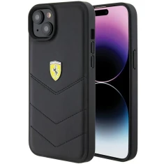 Чохол Ferrari Quilted Metal Logo для iPhone 15 Plus Black (FEHCP15MRDUK)