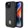 Чохол Ferrari Carbon Metal Logo для iPhone 15 Black with MagSafe (FEHMP15SPTEK)