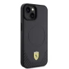 Чохол Ferrari Carbon Metal Logo для iPhone 15 Black with MagSafe (FEHMP15SPTEK)