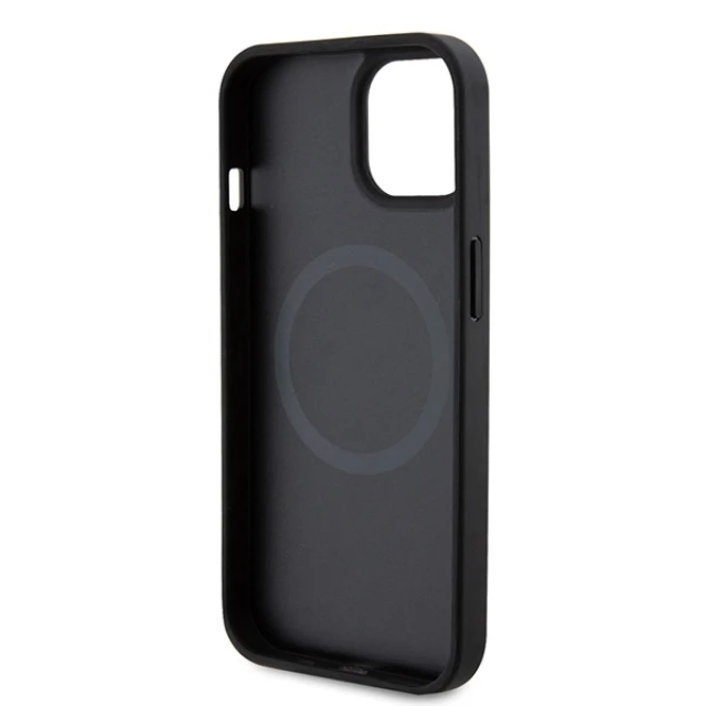 Чохол Ferrari Carbon Metal Logo для iPhone 15 Black with MagSafe (FEHMP15SPTEK)
