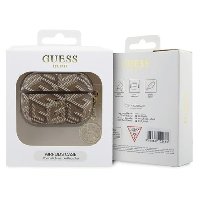 Чохол Guess GCube Charm для AirPods Pro Brown (GUAPPGCE4CW)
