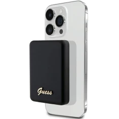 Портативний зарядний пристрій Guess Metal Script Logo 3000mAh 5W Black with MagSafe (GUPBM3ALGSGK)