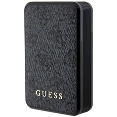 Портативний зарядний пристрій Guess 4G Leather Metal Logo 10000mAh 18W Black (GUPB10DP4GEGK)