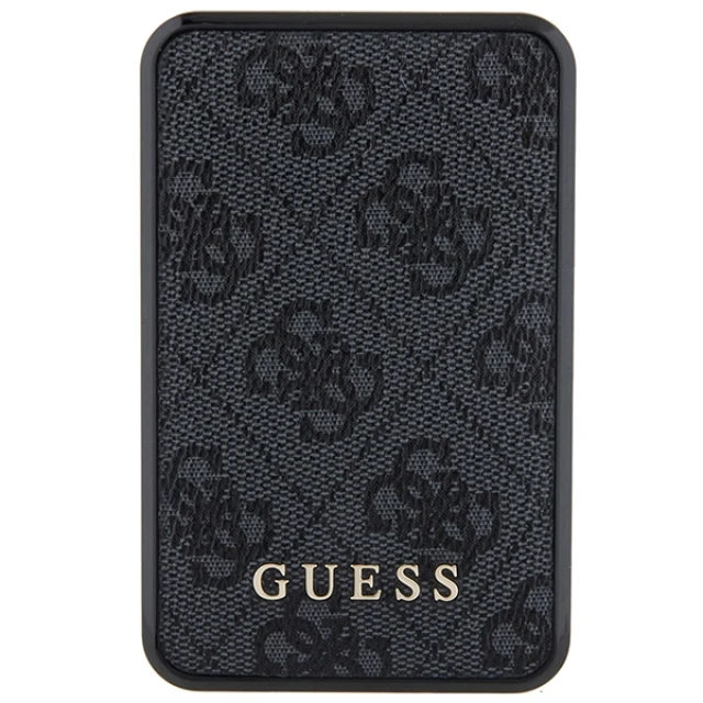 Портативний зарядний пристрій Guess 4G Leather Metal Logo 10000mAh 18W Black (GUPB10DP4GEGK)