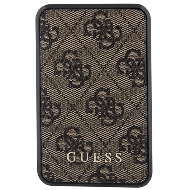 Портативний зарядний пристрій Guess 4G Leather Metal Logo 10000mAh 18W Brown (GUPB10DP4GEGW)