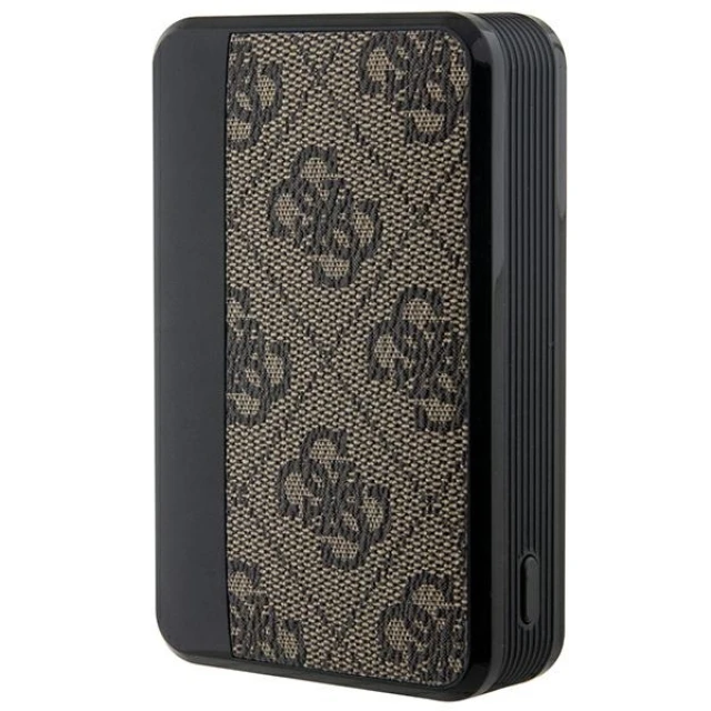 Портативний зарядний пристрій Guess 4G Leather Metal Logo 10000mAh 18W Brown (GUPB10DP4GEGW)