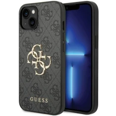 Чехол Guess 4G Big Metal Logo для iPhone 15 Grey (GUHCP15S4GMGGR)