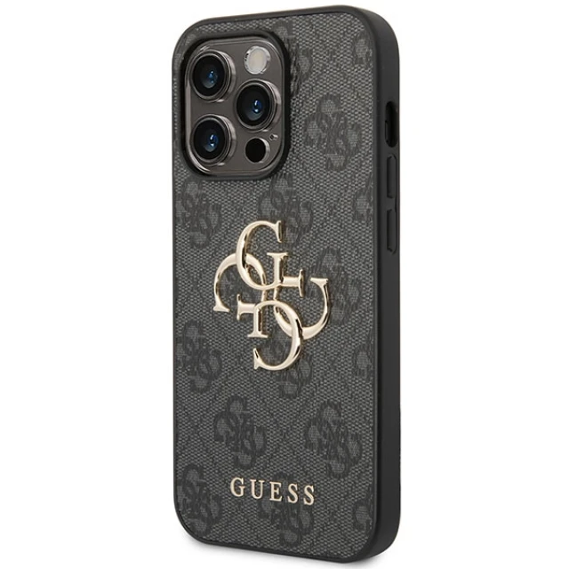 Чохол Guess 4G Big Metal Logo для iPhone 15 Pro Grey (GUHCP15L4GMGGR)