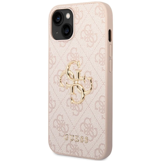 Чохол Guess 4G Big Metal Logo для iPhone 15 Pink (GUHCP15S4GMGPI)