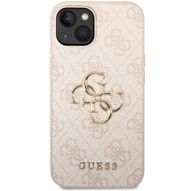 Чохол Guess 4G Big Metal Logo для iPhone 15 Plus Pink (GUHCP15M4GMGPI)