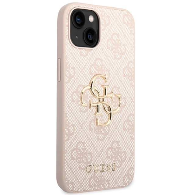 Чохол Guess 4G Big Metal Logo для iPhone 15 Plus Pink (GUHCP15M4GMGPI)