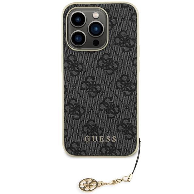 Чехол Guess 4G Charms Collection для iPhone 15 Pro Grey (GUHCP15LGF4GGR)