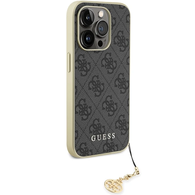Чехол Guess 4G Charms Collection для iPhone 15 Pro Grey (GUHCP15LGF4GGR)