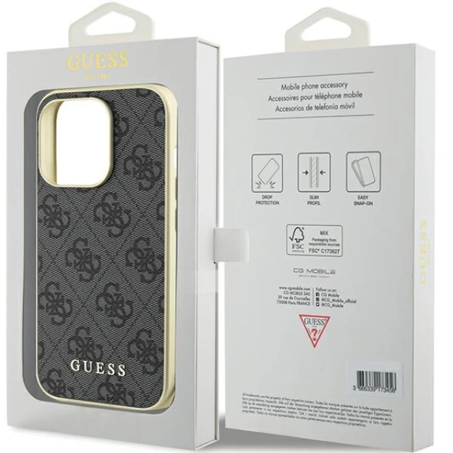 Чехол Guess 4G Charms Collection для iPhone 15 Pro Grey (GUHCP15LGF4GGR)