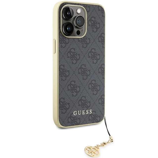 Чехол Guess 4G Charms Collection для iPhone 15 Pro Max Grey (GUHCP15XGF4GGR)