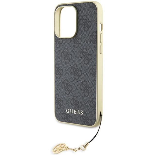 Чехол Guess 4G Charms Collection для iPhone 15 Pro Max Grey (GUHCP15XGF4GGR)