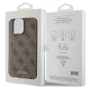 Чохол Guess 4G Metal Gold Logo для iPhone 15 Pro Max Brown (GUHCP15XG4GFBR)