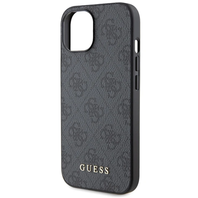 Чохол Guess 4G Metal Gold Logo для iPhone 15 Grey (GUHCP15SG4GFGR)