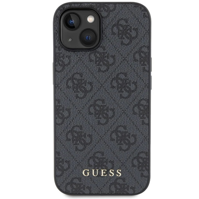 Чохол Guess 4G Metal Gold Logo для iPhone 15 Plus Grey (GUHCP15MG4GFGR)