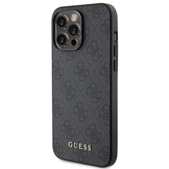 Чохол Guess 4G Metal Gold Logo для iPhone 15 Pro Grey (GUHCP15LG4GFGR)