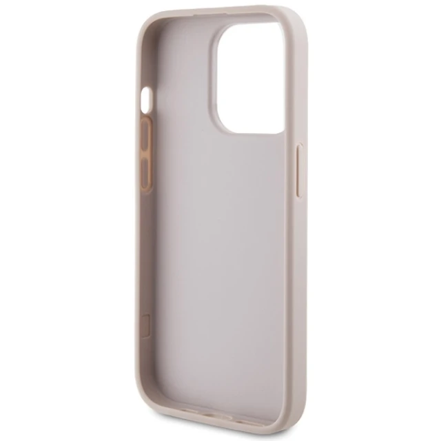Чохол Guess 4G Metal Gold Logo для iPhone 15 Pro Pink (GUHCP15LG4GFPI)