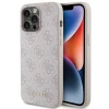 Чохол Guess 4G Metal Gold Logo для iPhone 15 Pro Max Pink (GUHCP15XG4GFPI)