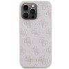 Чохол Guess 4G Metal Gold Logo для iPhone 15 Pro Max Pink (GUHCP15XG4GFPI)