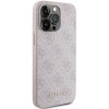 Чохол Guess 4G Metal Gold Logo для iPhone 15 Pro Max Pink (GUHCP15XG4GFPI)