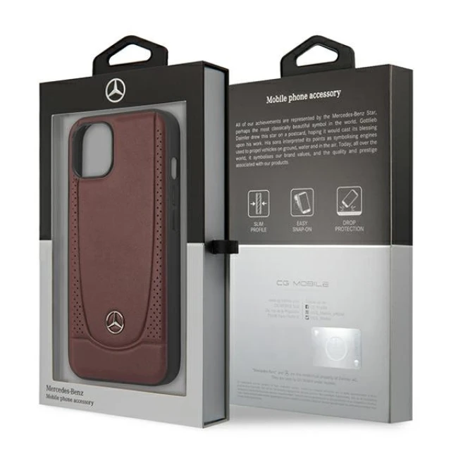 Чохол Mercedes для iPhone 15 Leather Urban Red (MEHCP15SARMRE)