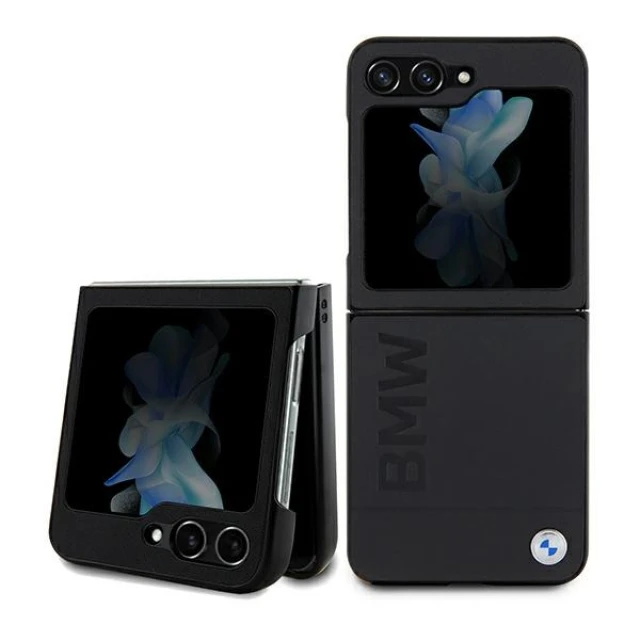 Чохол BMW Leather Hot Stamp для Samsung Galaxy Flip5 (F731) Black (BMHCZF5SLLBK)