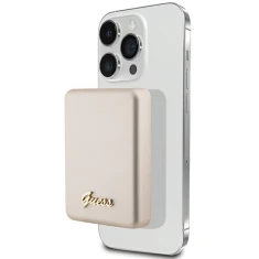 Портативний зарядний пристрій Guess Metal Script Logo 5000mAh 15W Gold with MagSafe (GUPBM5ALGSGD)