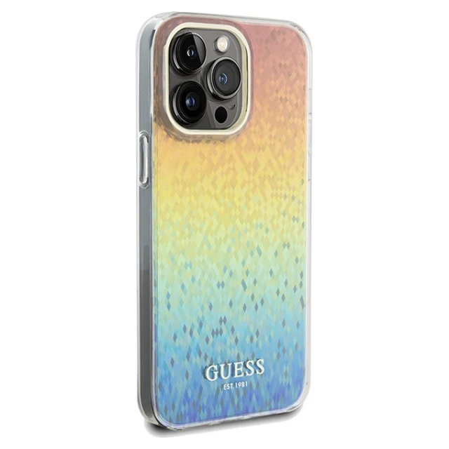 Чохол Guess IML Faceted Mirror Disco Iridescent для iPhone 13 Pro Max Multicolour (GUHCP13XHDECMI)