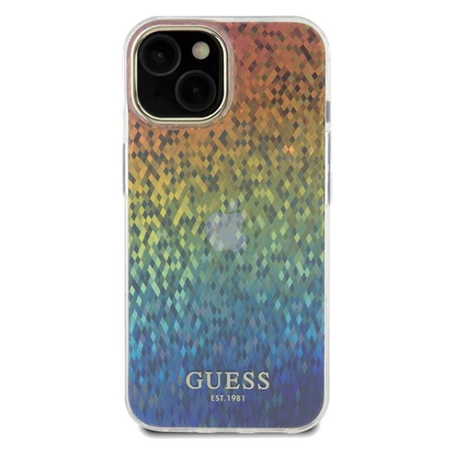 Чохол Guess IML Faceted Mirror Disco Iridescent для iPhone 15 | 14 | 13 Multicolour (GUHCP14SHDECMI)