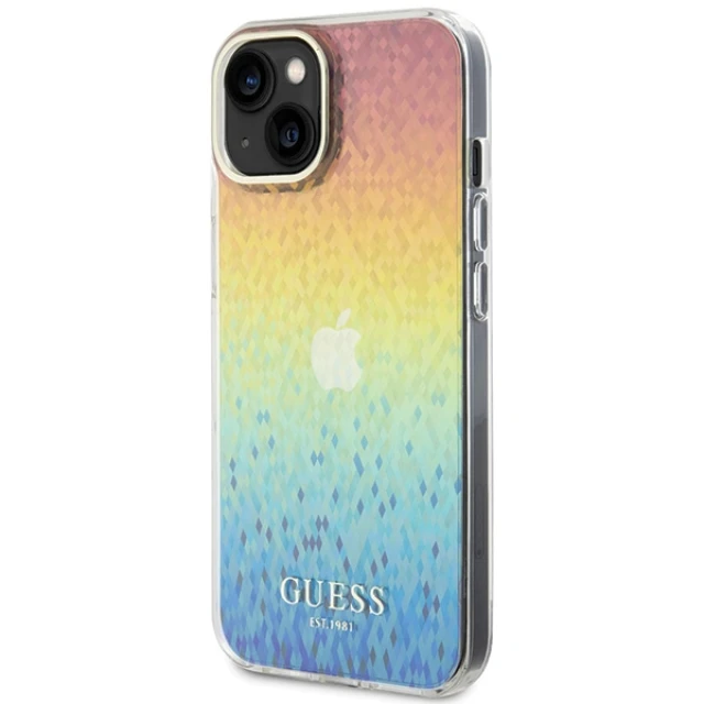 Чохол Guess IML Faceted Mirror Disco Iridescent для iPhone 15 Multicolour (GUHCP15SHDECMI)