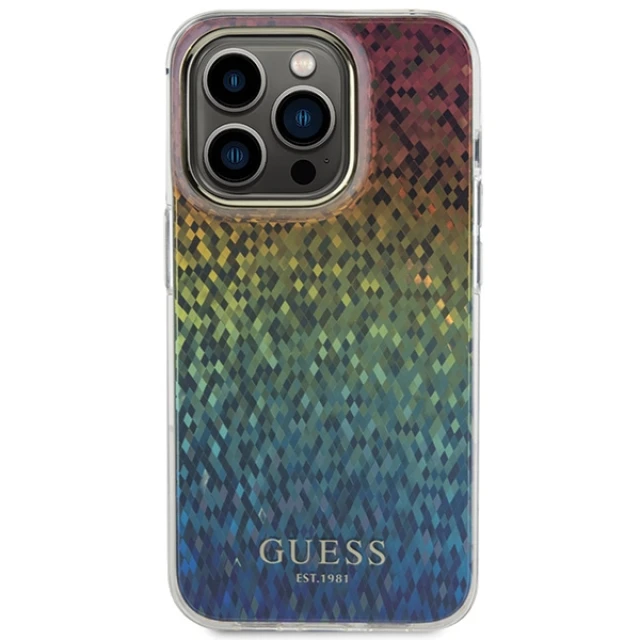Чохол Guess IML Faceted Mirror Disco Iridescent для iPhone 15 Pro Multicolour (GUHCP15LHDECMI)