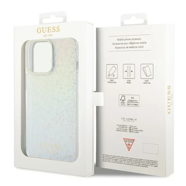 Чохол Guess IML Faceted Mirror Disco Iridescent для iPhone 15 Pro Max Multicolour (GUHCP15XHDECMI)