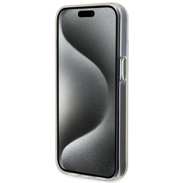 Чохол Guess IML Faceted Mirror Disco Iridescent для iPhone 15 Pink (GUHCP15SHDECMP)