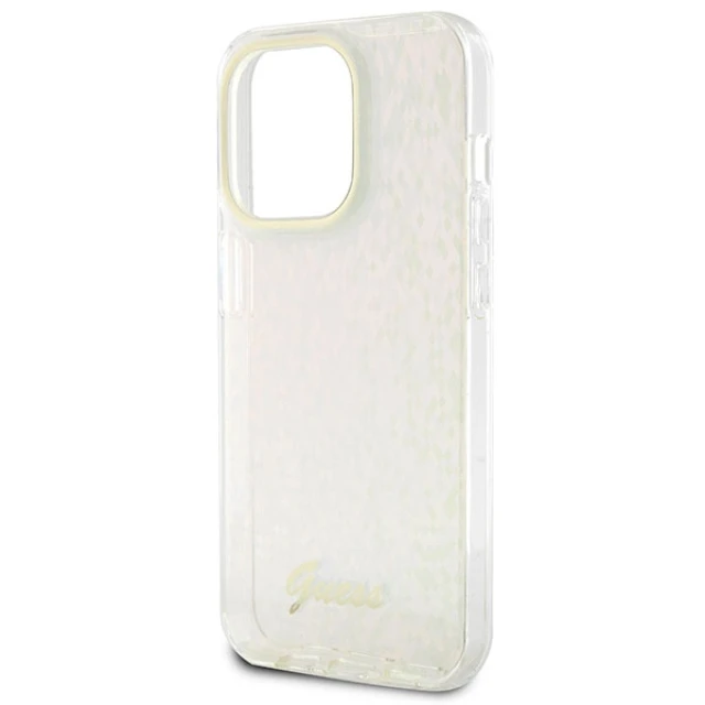 Чохол Guess IML Faceted Mirror Disco Iridescent для iPhone 15 Pro Pink (GUHCP15LHDECMP)