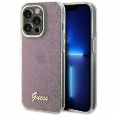 Чохол Guess IML Faceted Mirror Disco Iridescent для iPhone 15 Pro Max Pink (GUHCP15XHDECMP)