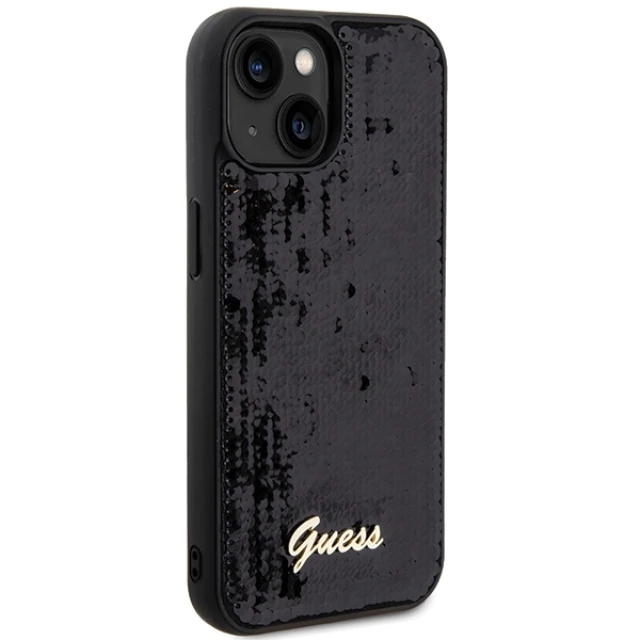 Чохол Guess Sequin Script Metal для iPhone 15 | 14 | 13 Black (GUHCP14SPSFDGSK)