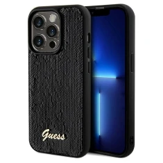 Чохол Guess Sequin Script Metal для iPhone 14 Pro Max Black (GUHCP14XPSFDGSK)