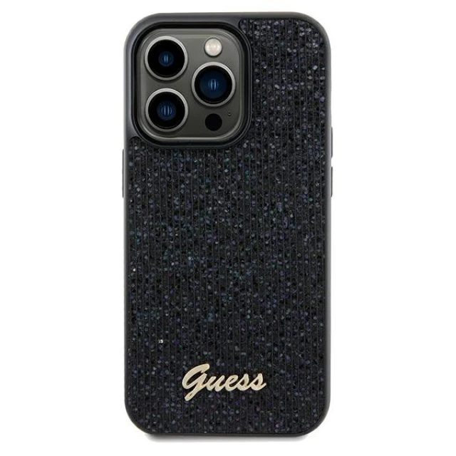 Чехол Guess Disco Metal Script для iPhone 13 Pro Black (GUHCP13LPMSDGSK)