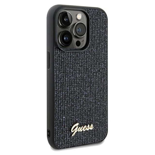 Чехол Guess Disco Metal Script для iPhone 13 Pro Black (GUHCP13LPMSDGSK)