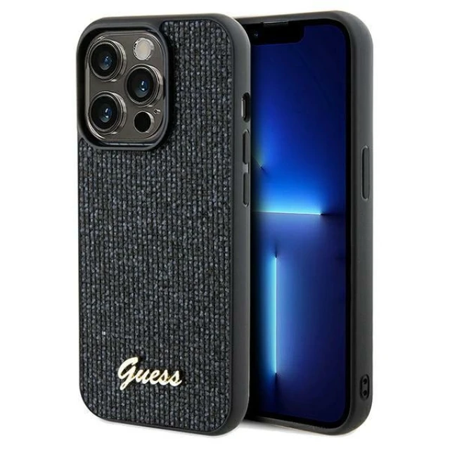 Чохол Guess Disco Metal Script для iPhone 14 Pro Max Black (GUHCP14XPMSDGSK)