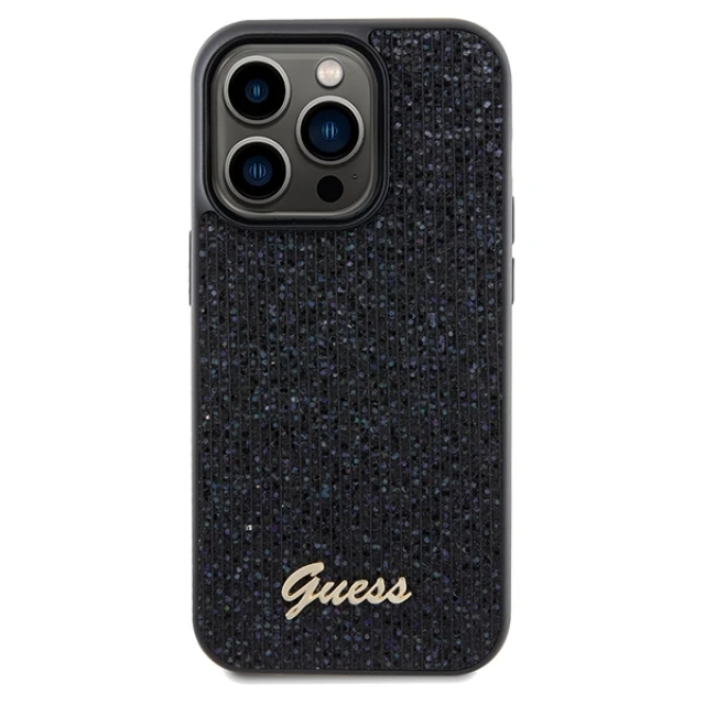 Чохол Guess Disco Metal Script для iPhone 14 Pro Max Black (GUHCP14XPMSDGSK)