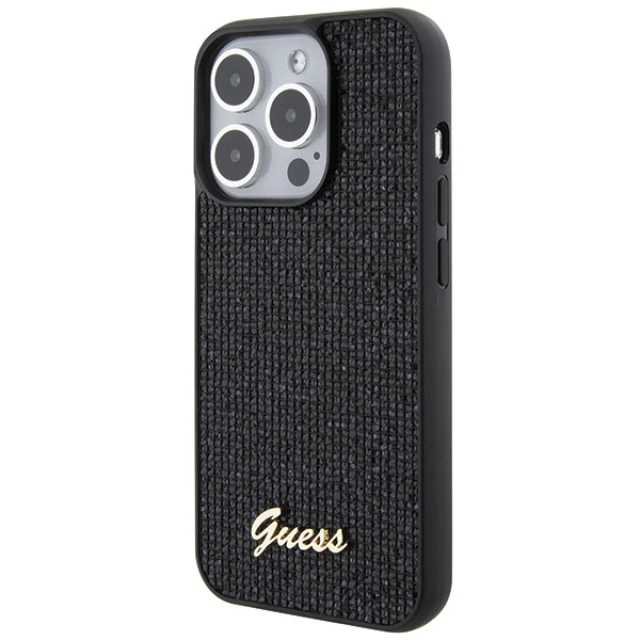 Чохол Guess Disco Metal Script для iPhone 15 Pro Black (GUHCP15LPMSDGSK)