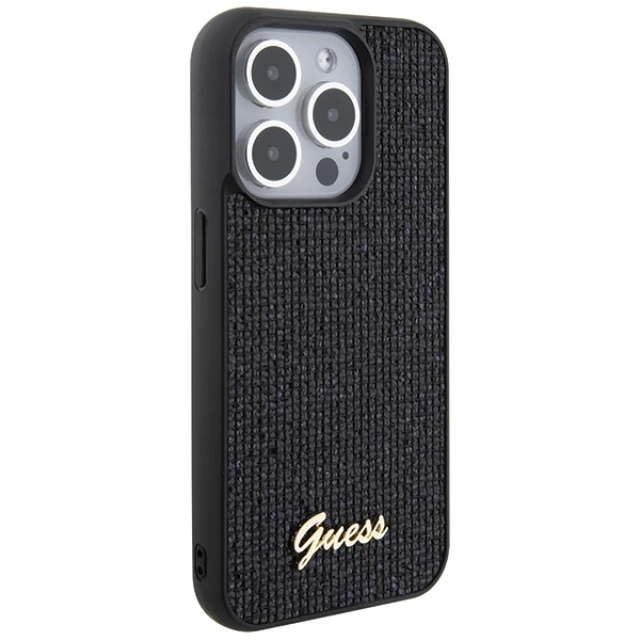 Чохол Guess Disco Metal Script для iPhone 15 Pro Black (GUHCP15LPMSDGSK)